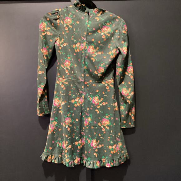 Vintage 60s Patricia Fair Mod Flower Power GoGo 70s flare paneled Mini Dress 7 S - Picture 14 of 14